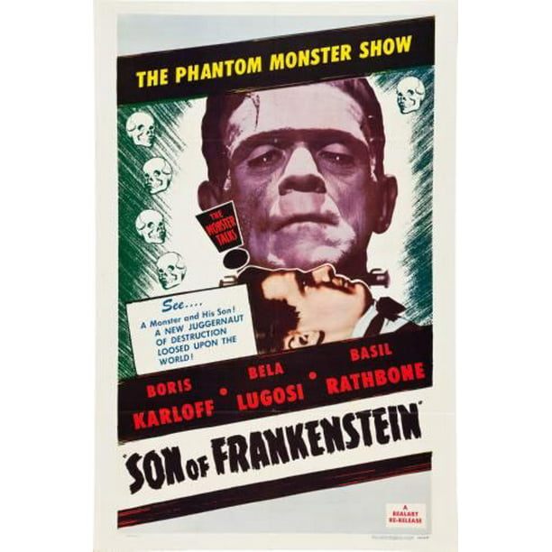 Movie Film Sequel Son Frankenstein Karloff Lugosi Horror Usa 12X16 Framed Print